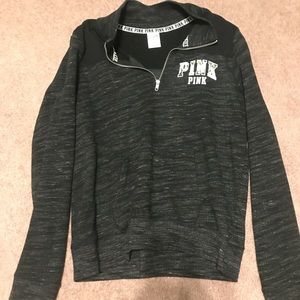 VS Pink half zip sweatshirt